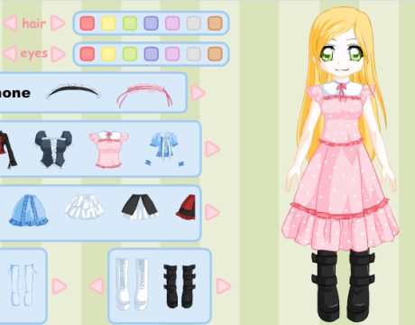 Гра Аніме одевалка для дівчаток - грати онлайн безкоштовно