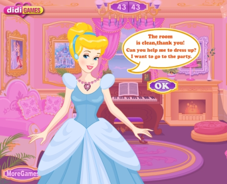Гра Прибирання в кімнаті принцеси Попелюшки