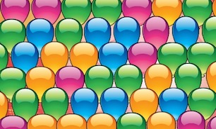 Гра Три в ряд з різнокольоровими кульками