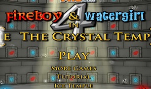 Гра Вогонь і Вода 4 в Кришталевому Храмі - грати онлайн безкоштовно