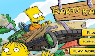 Гра Барт Сімпсон катається на машині