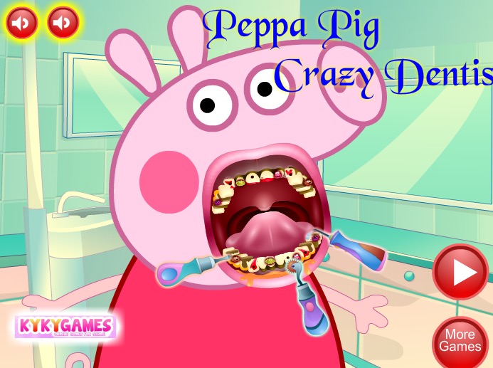 Гра Свинка Пеппа на прийомі у стоматолога