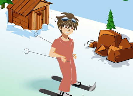 Гра Ден Кузо з Бакуган катається на лижах