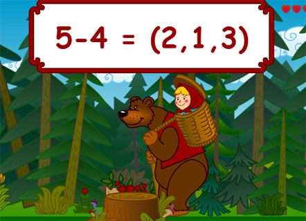 Гра Маша і ведмідь вчать рахувати