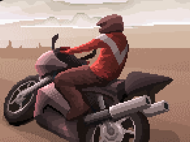 Гра Піксельна гонка на мотоциклах