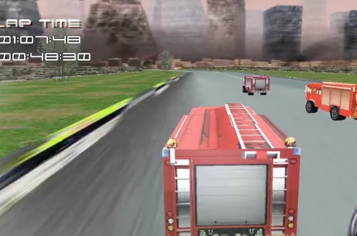 Гра 3D гонки на пожежних машинах